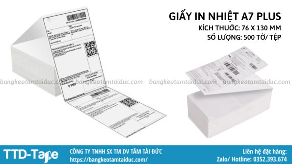 Giấy in nhiệt 76x130mm giá tốt